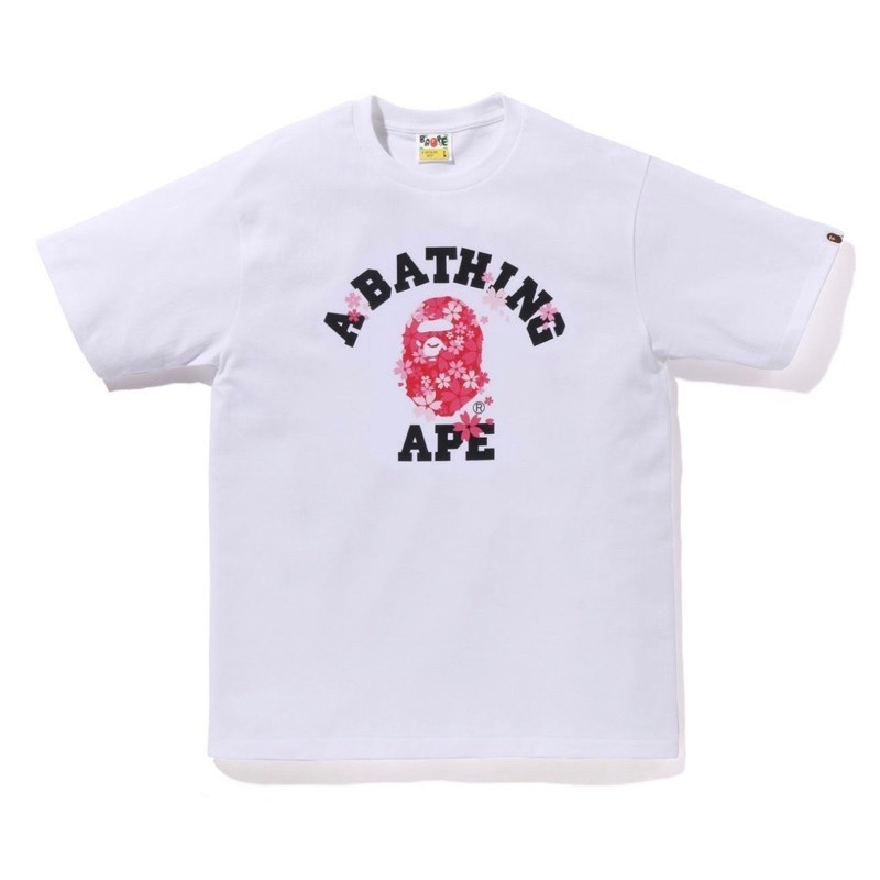 2026SS A BATHING APE BAPE SAKURA COLLEGE TEE 櫻花 大學 LOGO 小頭 短T 現貨 1M22110023