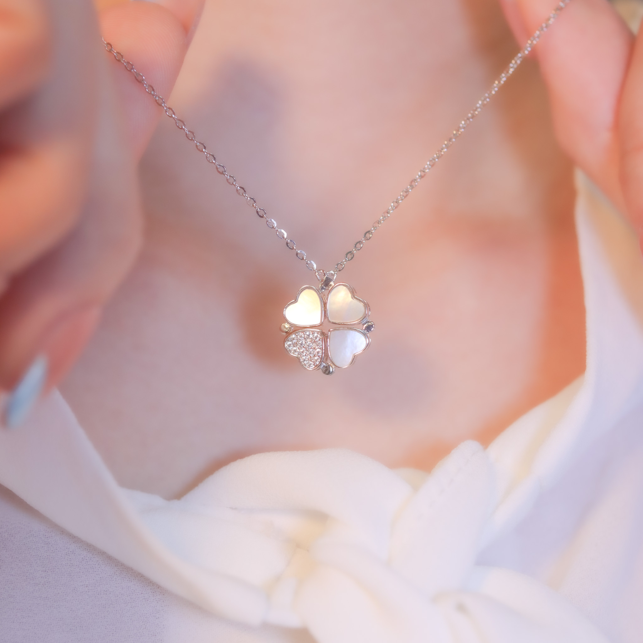 | 925純銀・白金・ 玫瑰金 | 凝聚幸福項鍊2.0 (銀/玫瑰金) | NE1083 |