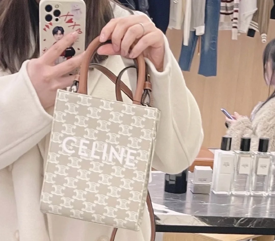 CELINE 滿版老花 mini tote 托特包