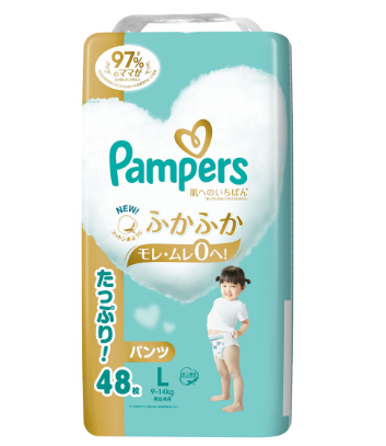 Pampers ICHIBAN 褲仔 大碼 L 48枚 (9~14kg) 日本增量版
