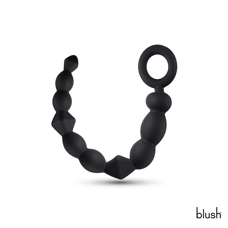 Blush Anal Adventures系列 黑長尾後庭矽膠拉珠