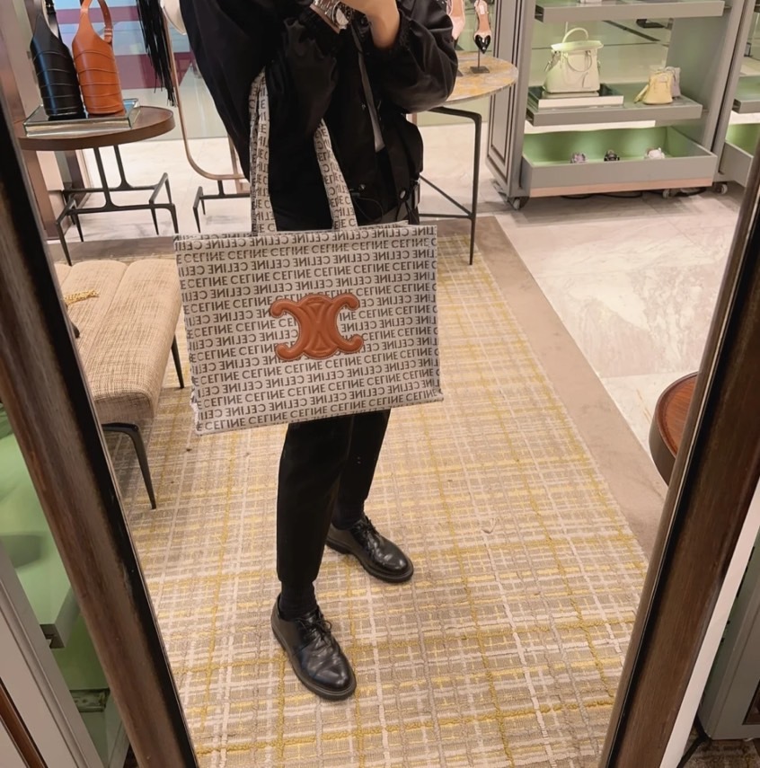 CELINE Large Cabas Thais棕色凱旋門 托特包