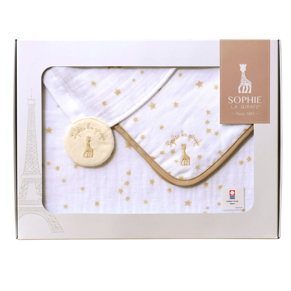 Sophie la girafe - 長頸鹿Sophie多用途紗布棉毛氈+兩用口水肩手巾仔