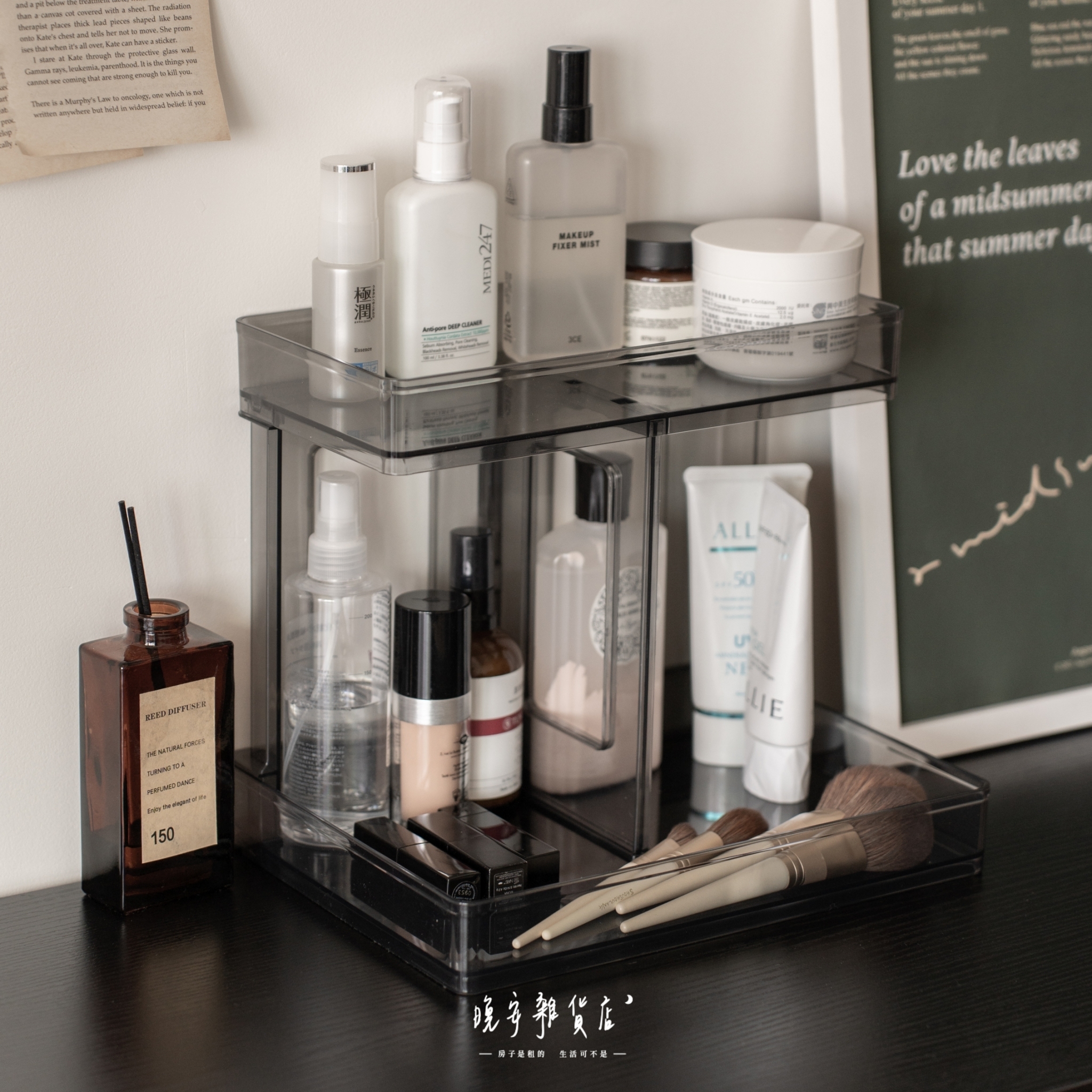 【透明雙層】置物收納架