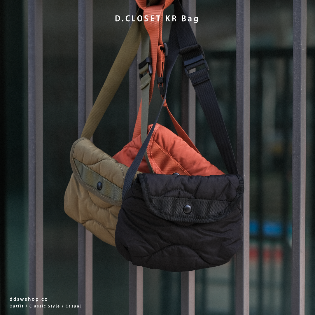 D.CLOSET 韓國衍縫斜背包 大/小款