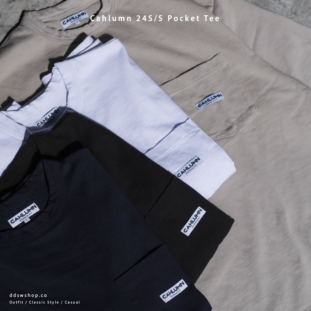 "現貨" Cahlumn 短袖 Heavy Weight Jersey Pocket T-Shirt 重磅小Logo口袋踢