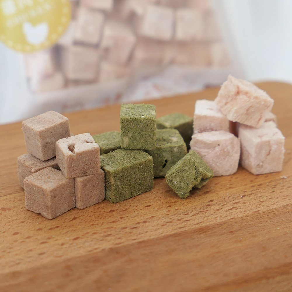 原肉凍乾(嚴選雞肉丁)-毛農本舖