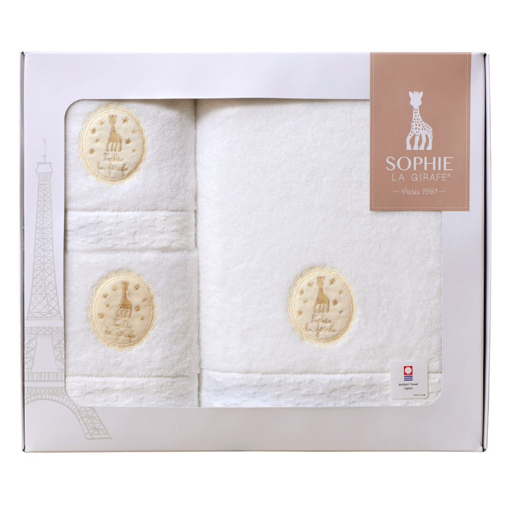 Sophie la girafe - 長頸鹿Sophie今治毛巾3件禮品套裝 (浴巾面巾)