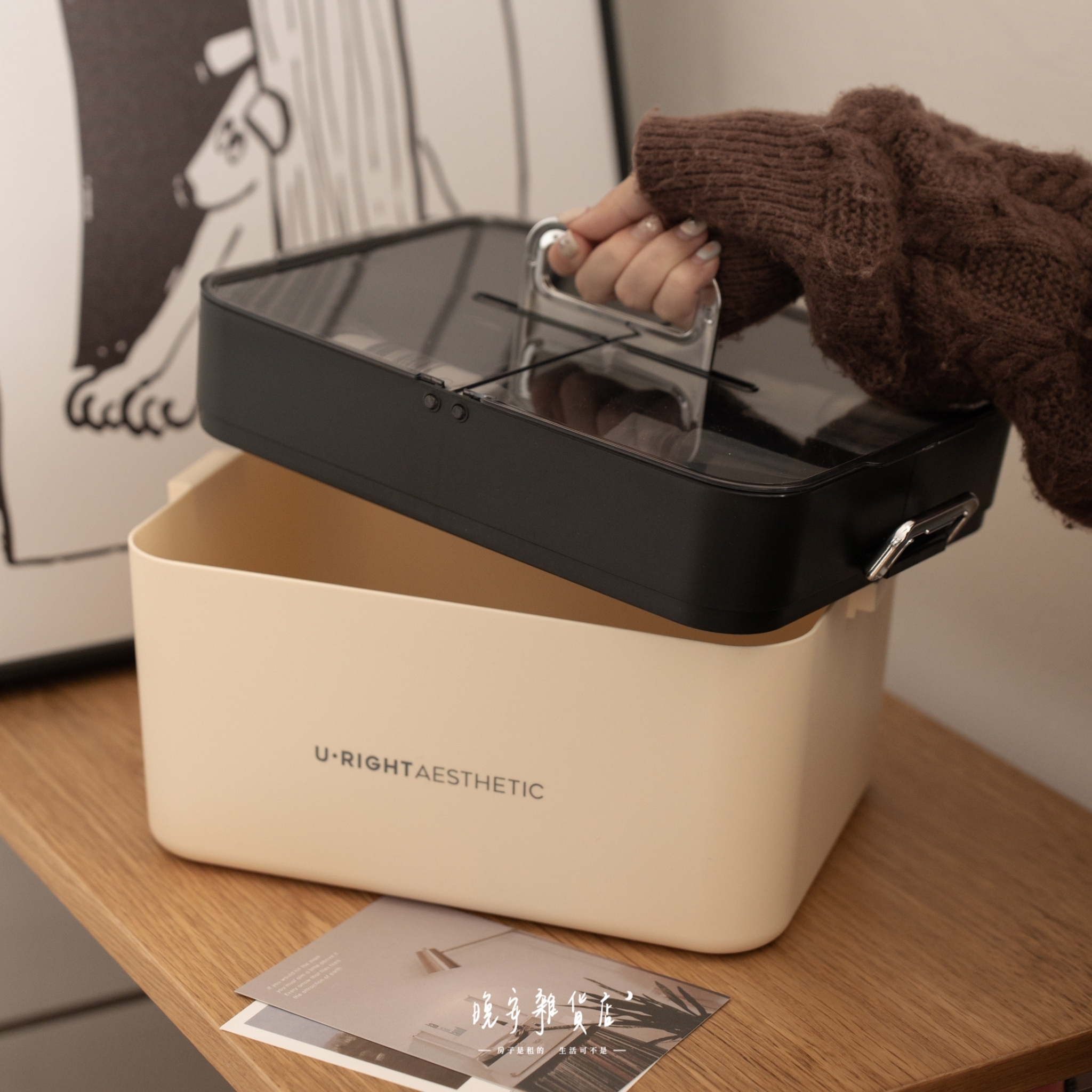 【手提翻蓋】質感雙層醫藥箱