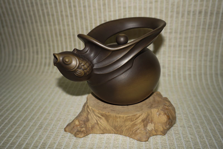 鹿港窯禮品館│金雞蛋茶具組-1壺2杯 禮盒