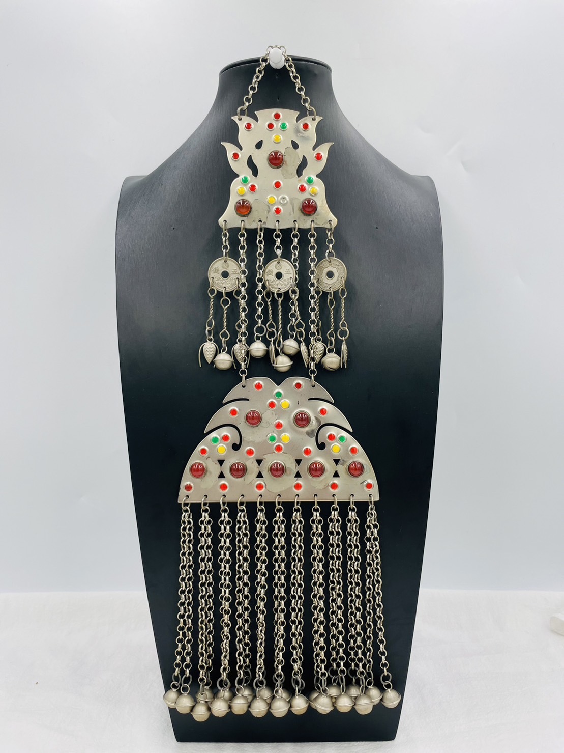 J1-紅瑪瑙鈴鐺流蘇背鈴36cm