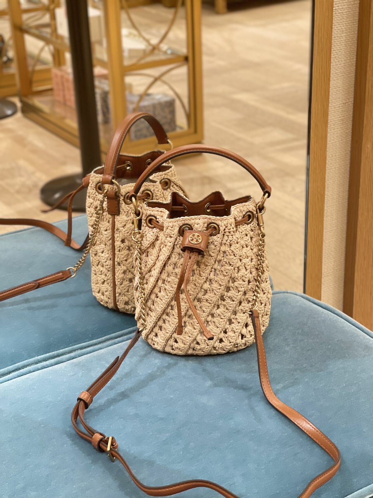 Tory Burch Willa crochet mini bucket bag