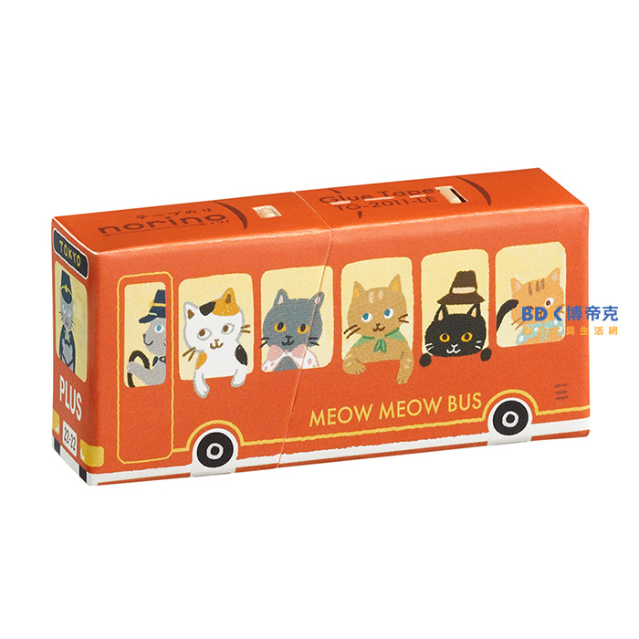 PLUS 台灣普樂士 動物巴士 紙製立可貼 拋棄式 TG-2011-LE 限量版