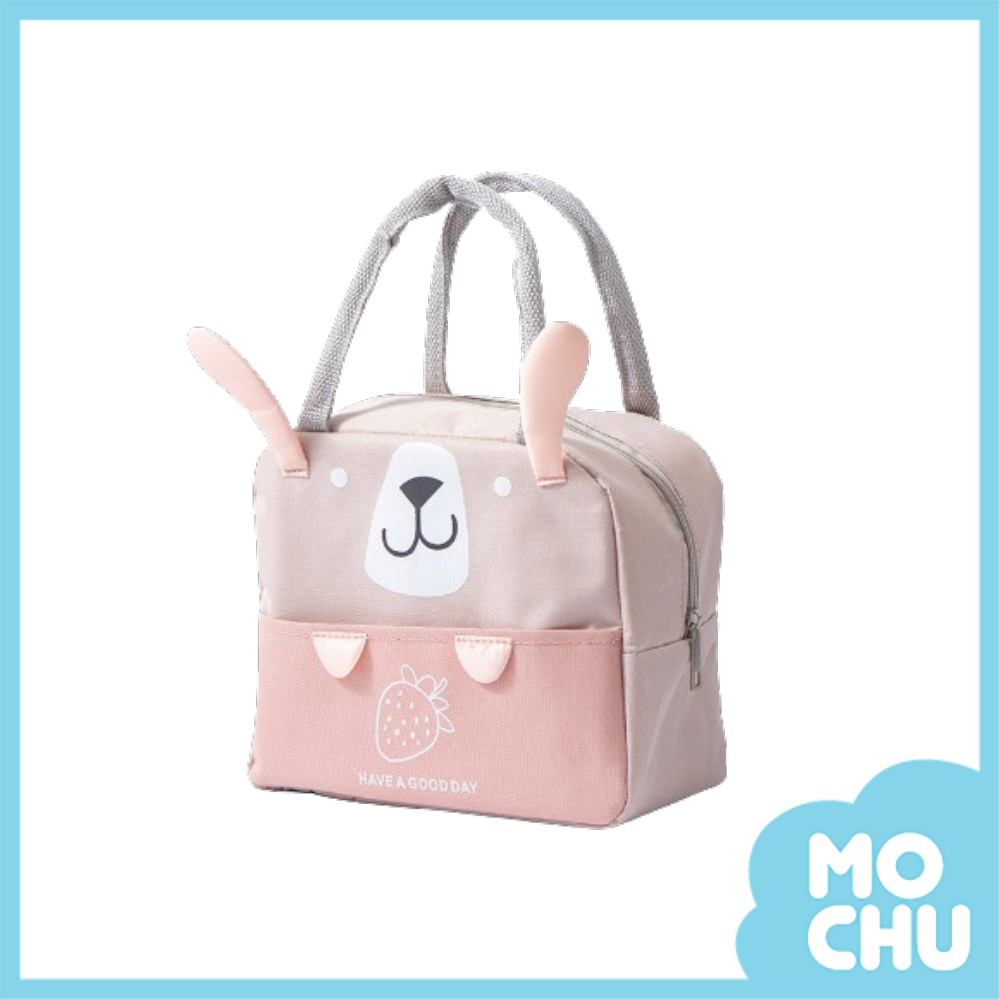 立體動物耳朵保溫餐袋(三色）