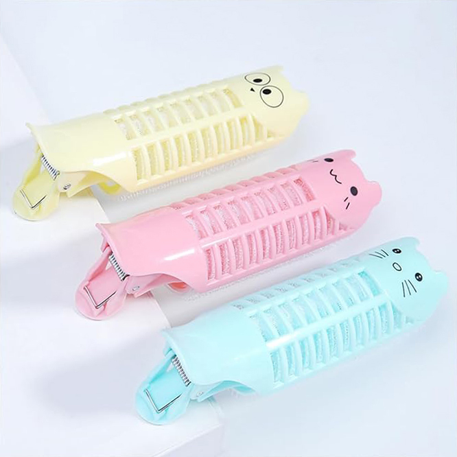 可愛印花夾髮捲