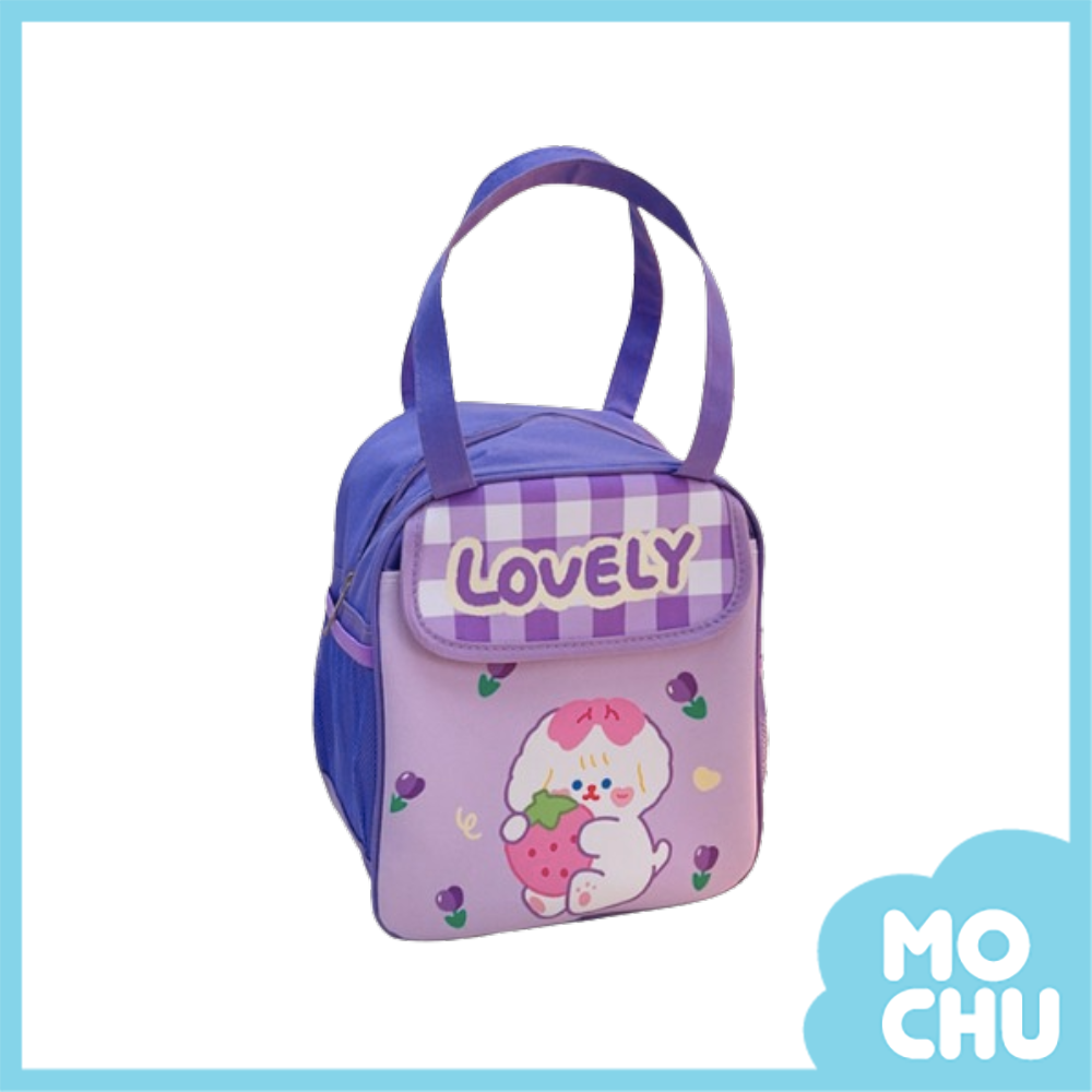 lovely草莓兔保溫餐袋