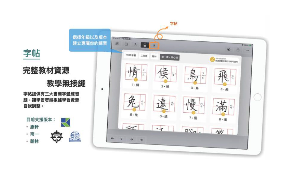 Kahoot, Padlet, Quizizz, GoodNotes, ARpedia, e筆, 生生用平板,教育部,校園數位內容,教學軟體,課堂教學軟體,