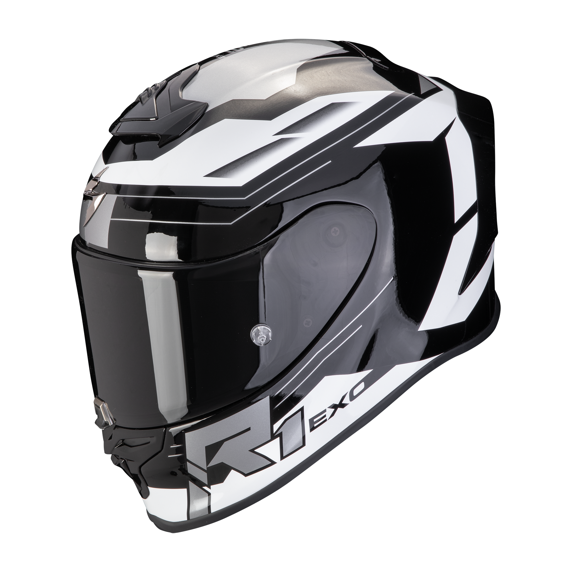 SCORPION EXO-R1 EVO AIR BLAZE BLACK/WHITE 黑白 全罩