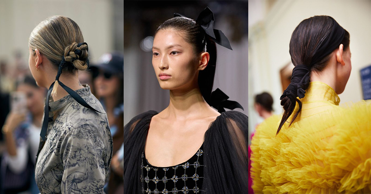 在今年2025年春夏的熱門趨勢，基本上延續著去年秋冬的流行元素，而在眾多元素中最受矚目的關鍵字便是緞帶以及蝴蝶結。說到這兩個浪漫元素，就不能不知道以緞帶跟蝴蝶結為主角的Cottagecore 風潮。