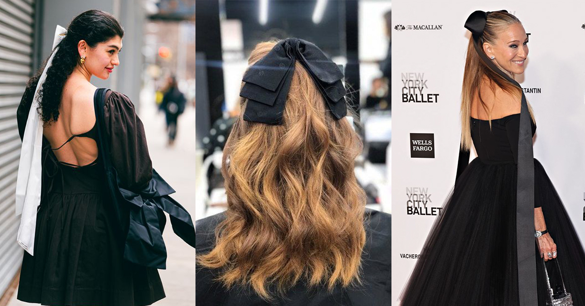 在今年2025年春夏的熱門趨勢，基本上延續著去年秋冬的流行元素，而在眾多元素中最受矚目的關鍵字便是緞帶以及蝴蝶結。說到這兩個浪漫元素，就不能不知道以緞帶跟蝴蝶結為主角的Cottagecore 風潮。