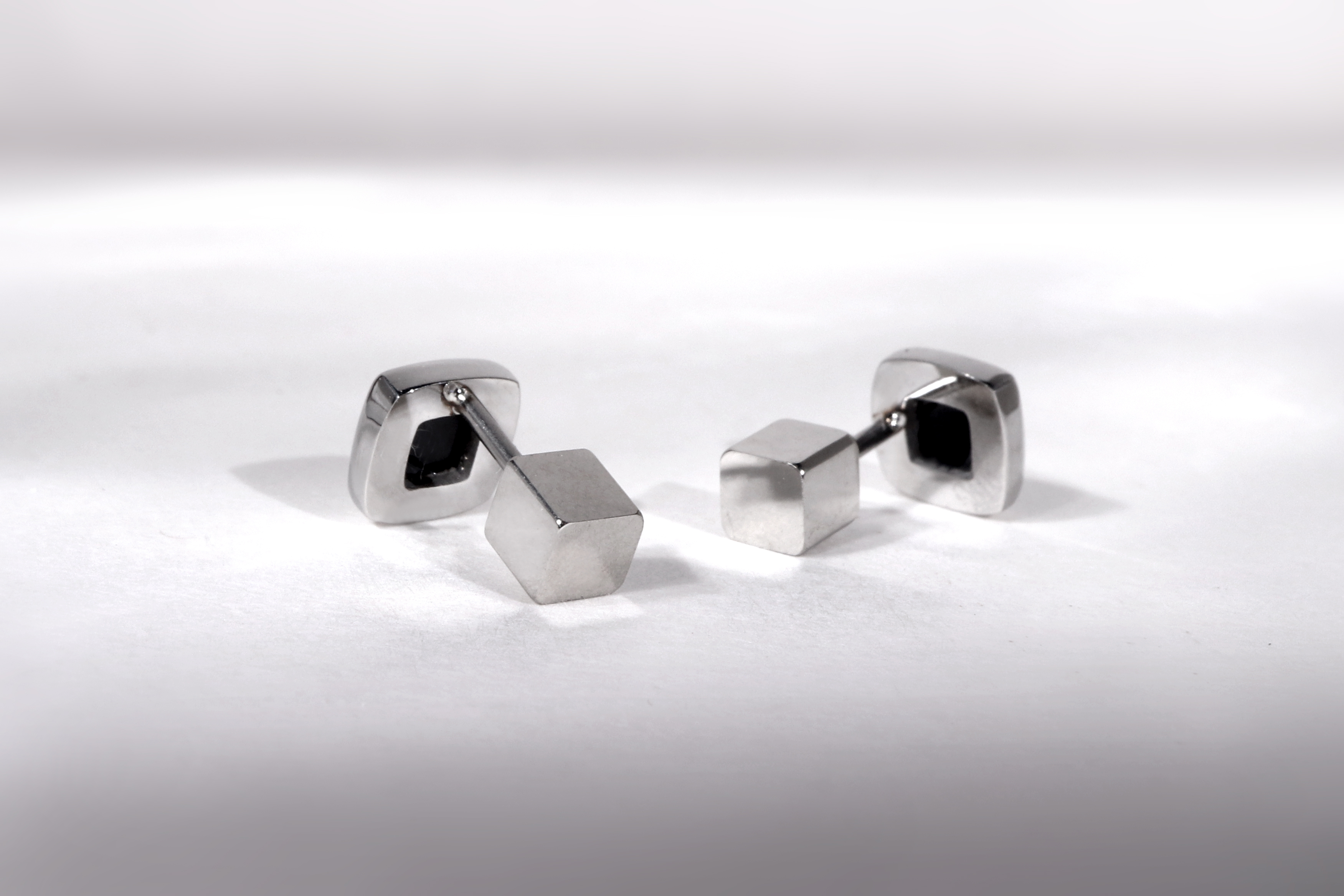 極簡方形黑瑪瑙耳環​​｜Miestilo Jewelry設計師輕珠寶品牌｜舒飾質感每一刻