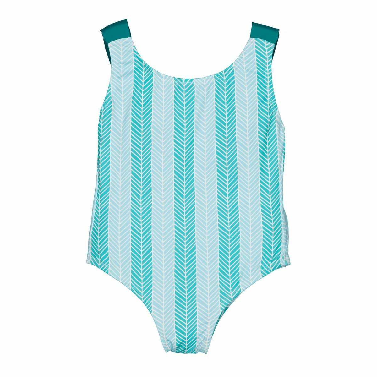 〖 Paper Boat 〗海藍人字紋一件式泳衣
