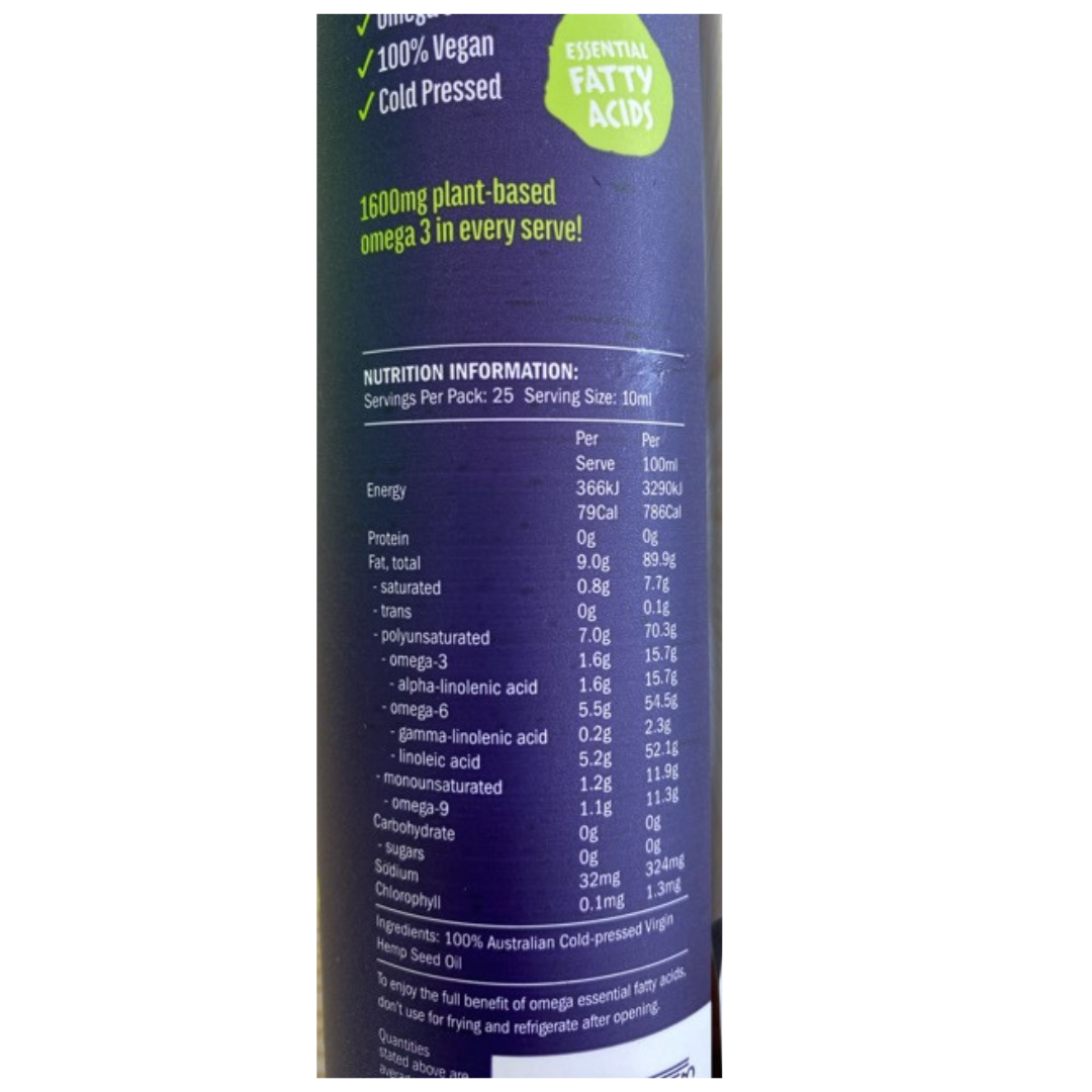 Soulseed cold pressed hemp seed oil (Best Before 30 Nov 2025)