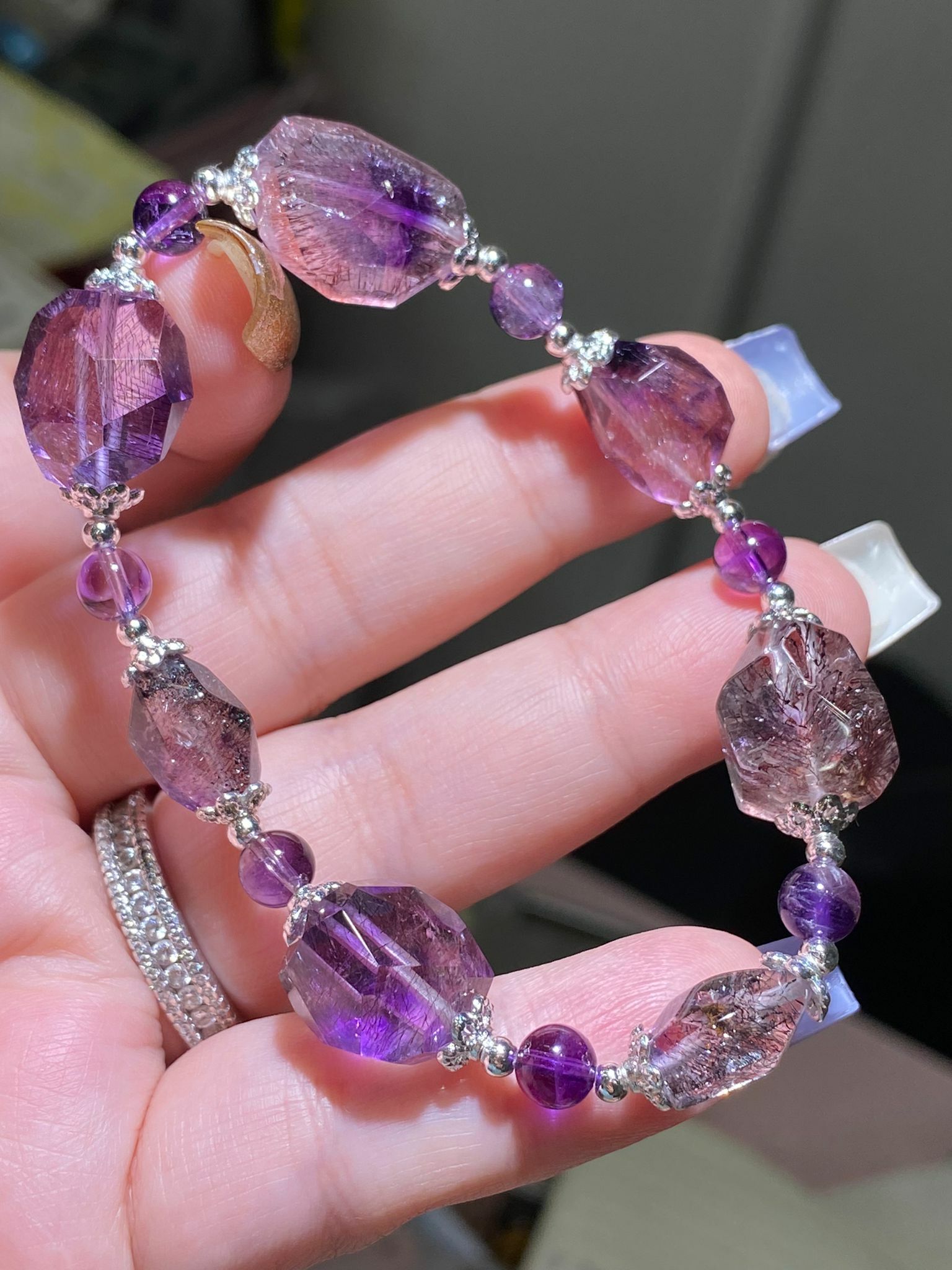 高質紫超七原石DIY