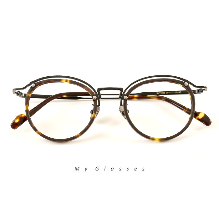 T108純鈦雙層圓框眼鏡