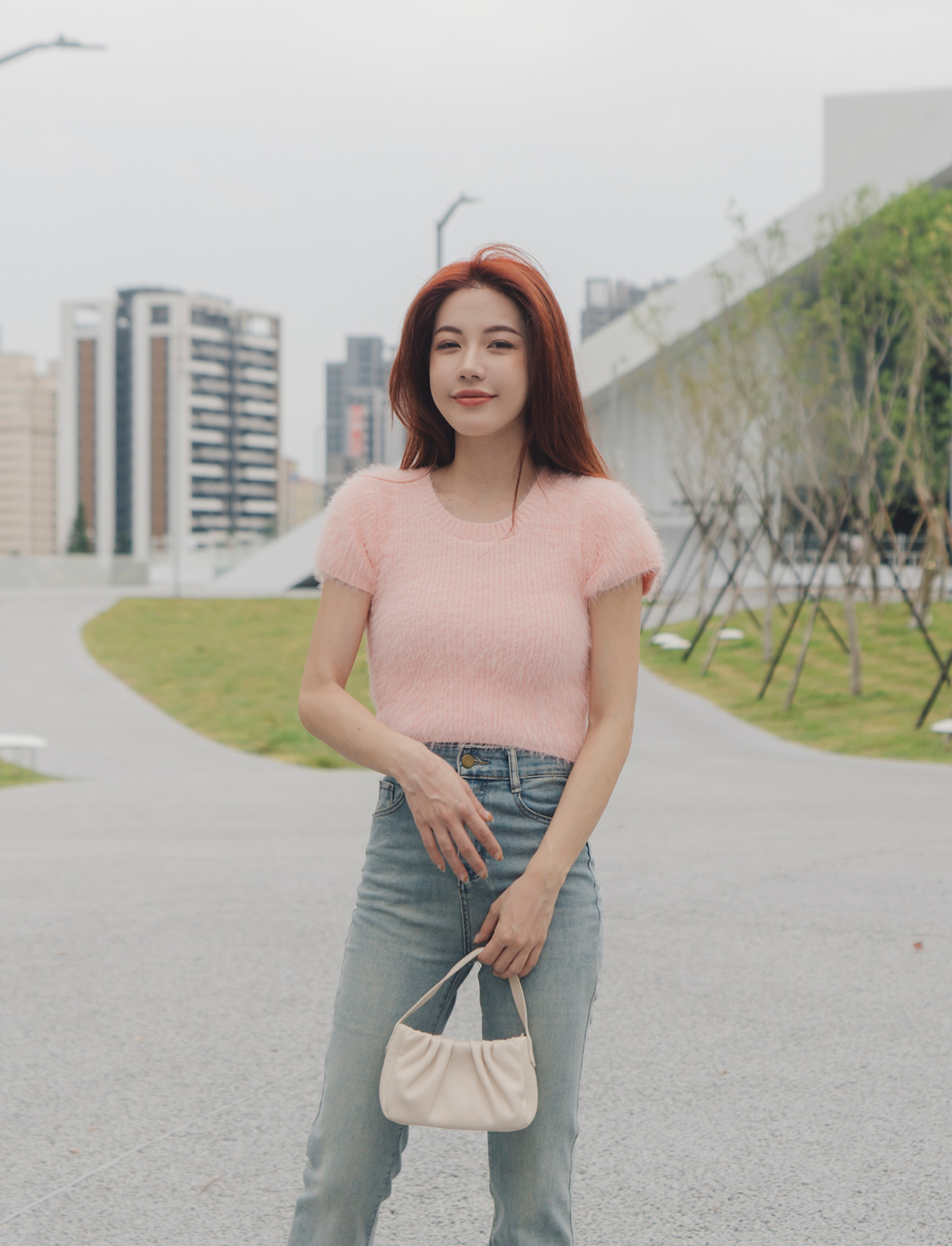 毛絨絨短袖上衣