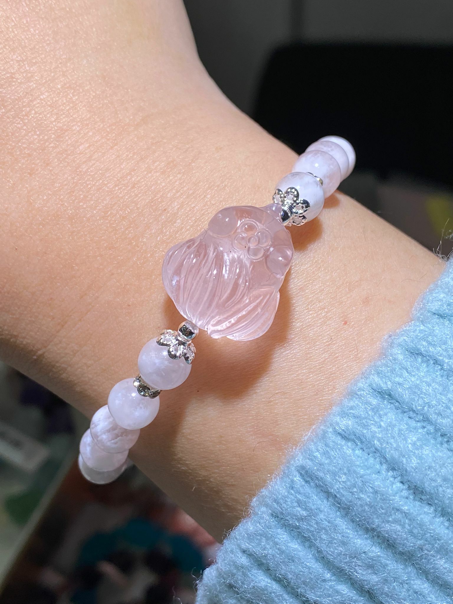 粉雪花幽靈配馬粉趴趴狐DIY