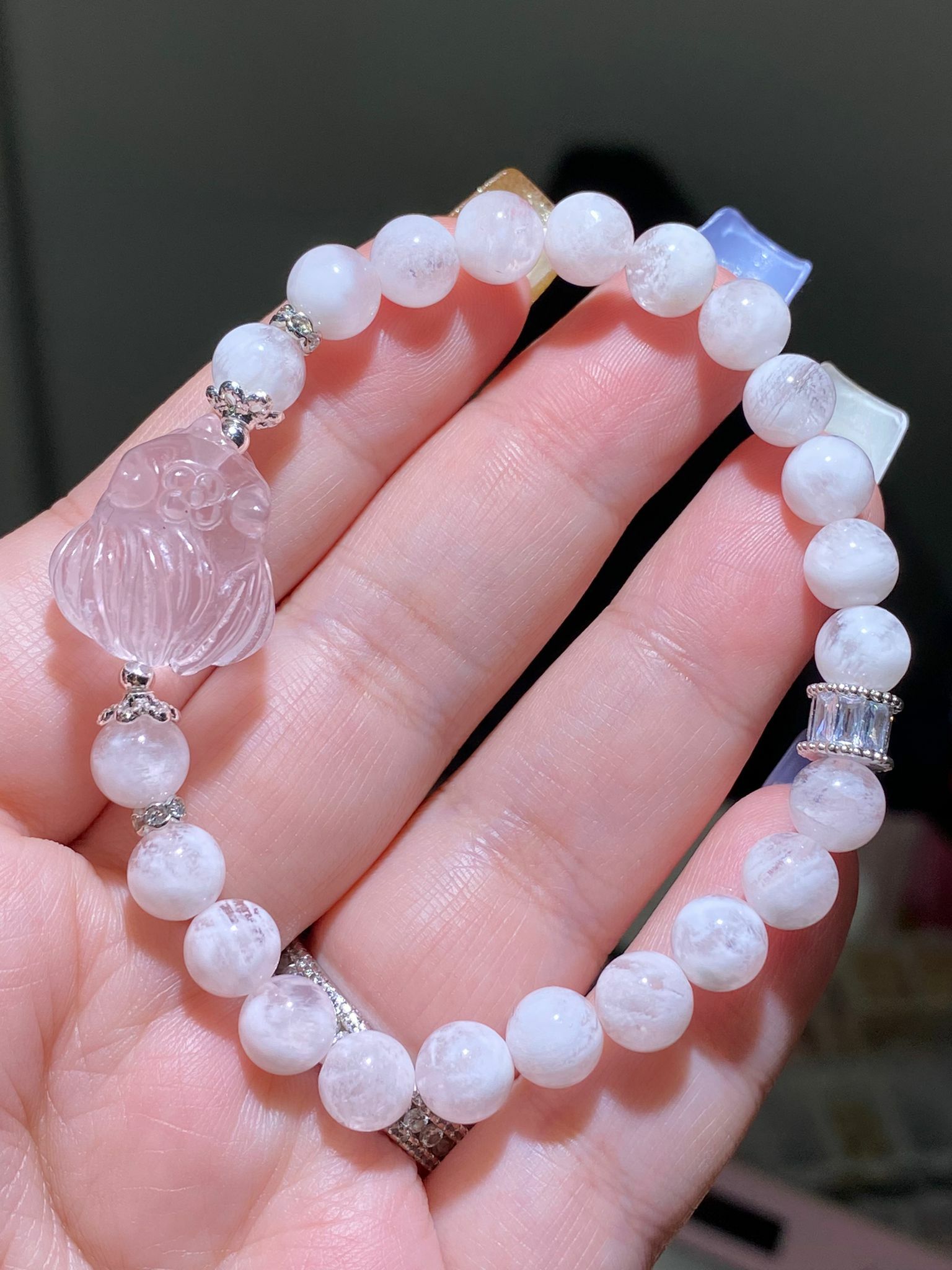 粉雪花幽靈配馬粉趴趴狐DIY