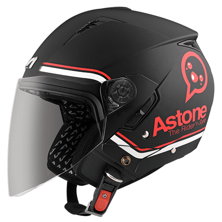 ASTONE RST 彩繪 AQ11 黑紅 3/4罩