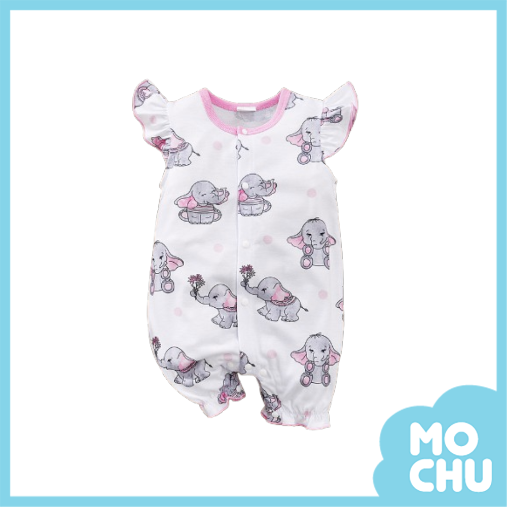 圓點跳舞小象飛袖連身衣