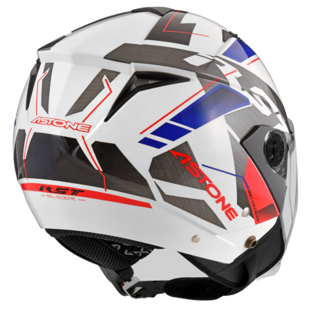 ASTONE RST 彩繪 AQ9 白藍 3/4罩