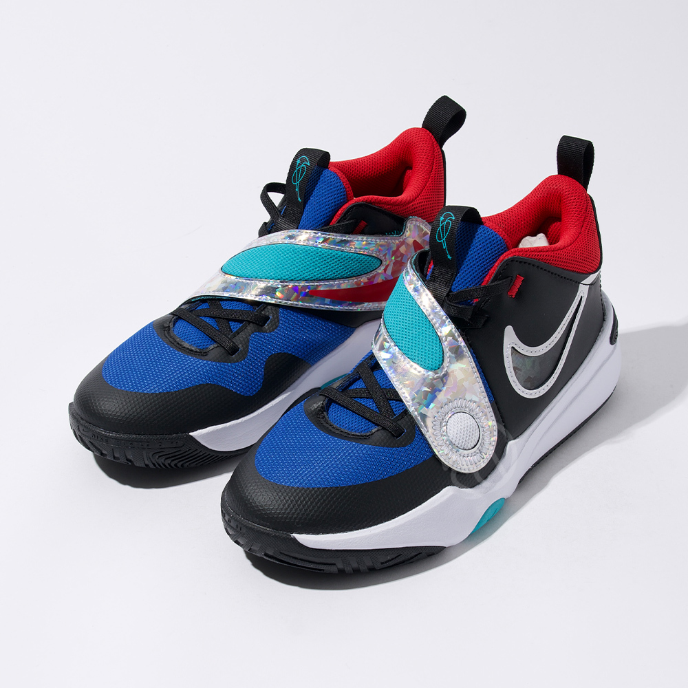 Nike Team Hustle D 11 SE GS 大童 黑藍紅 魔鬼氈 實戰 籃球鞋 FJ1390-001