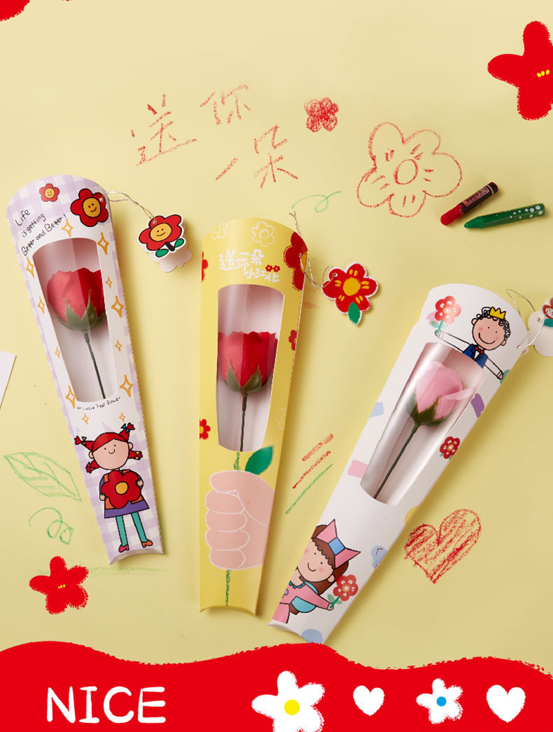 父母親節DIY小紅花祝福花材料包 M6356