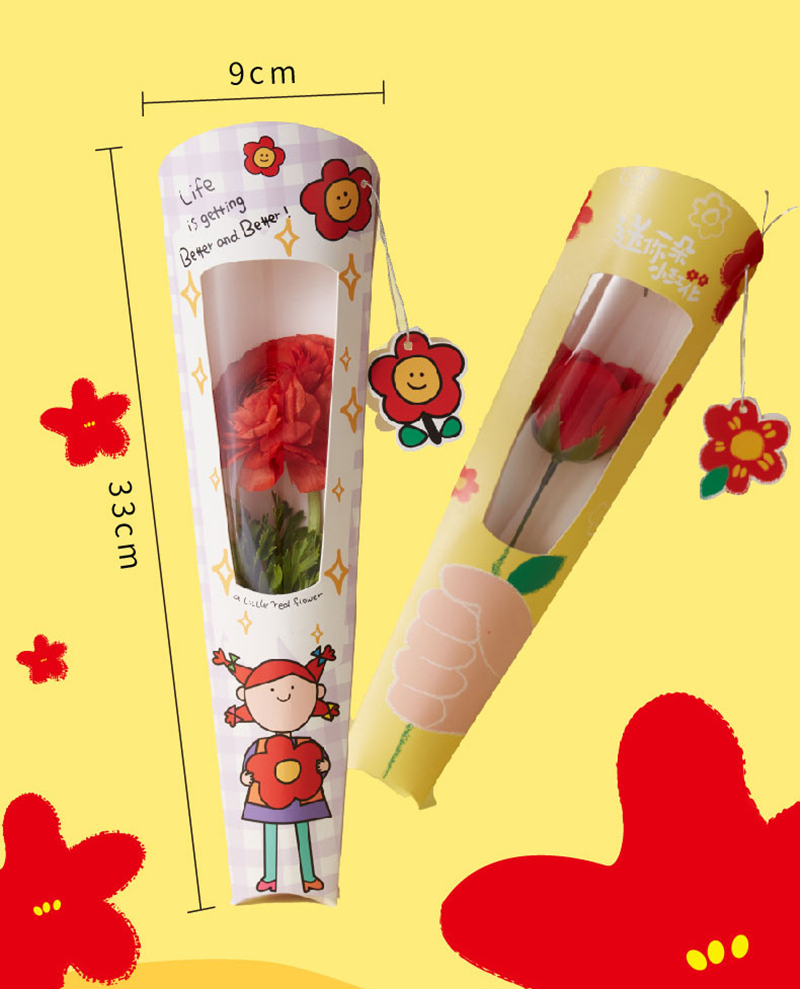 訂製父母親節DIY小紅花祝福花材料包 升級送全彩LOGO BK6356