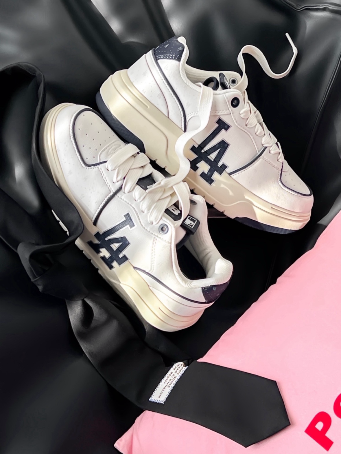 MLB Chunky Liner 洛杉磯道奇隊 海軍藍 反光 滿天星 奶油底 老爹鞋 學長鞋 LA/預購