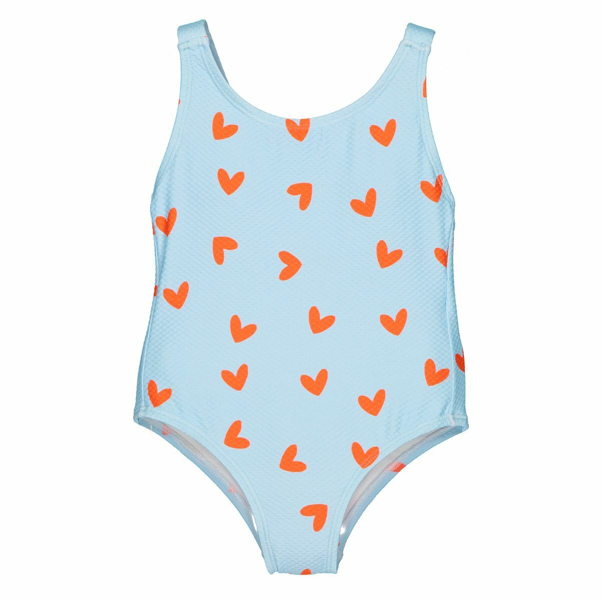 〖 Paper Boat 〗水藍愛心一件式泳衣