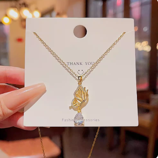 Sweet Princess Butterfly Tears Necklace