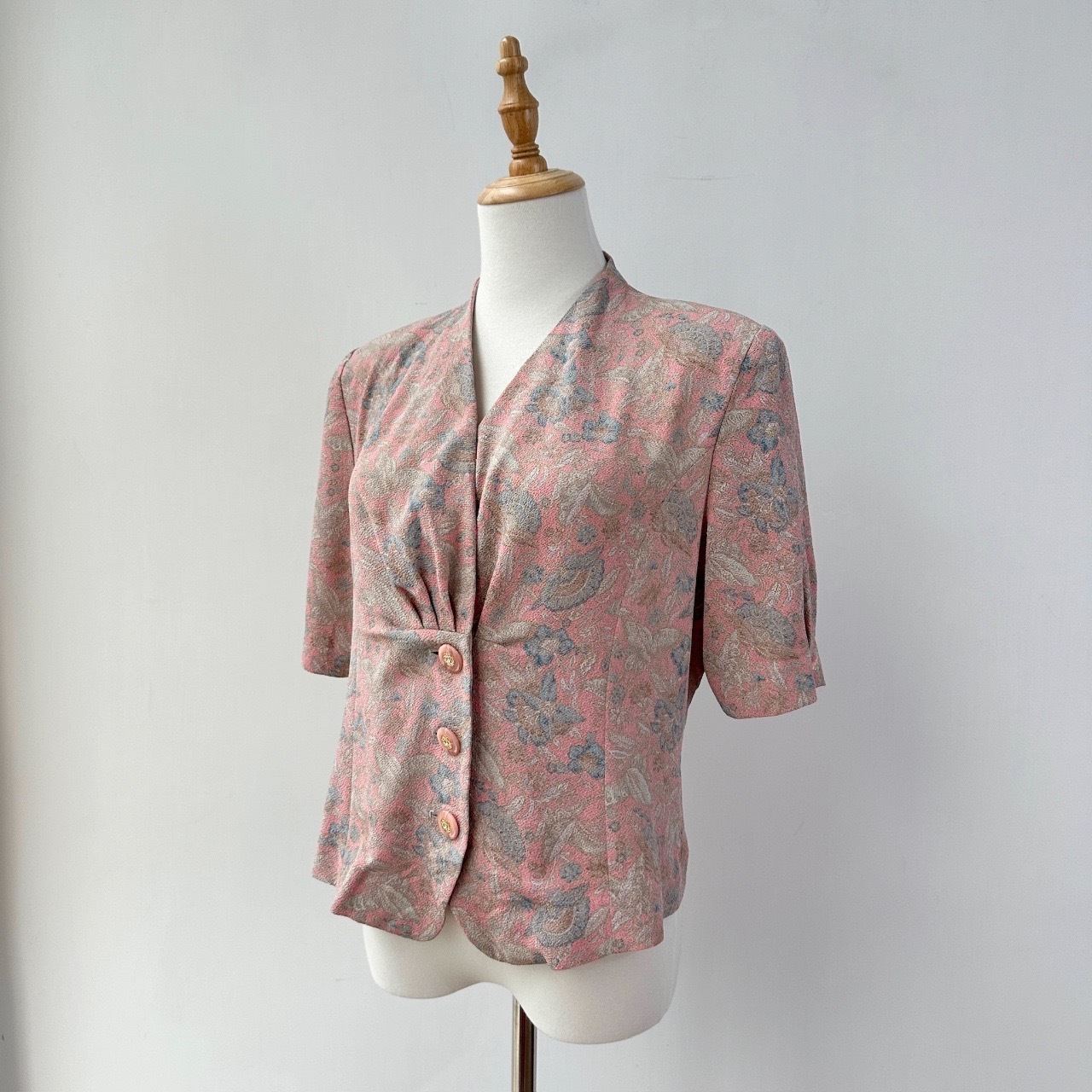 日本製粉紅色和服布短身上衣