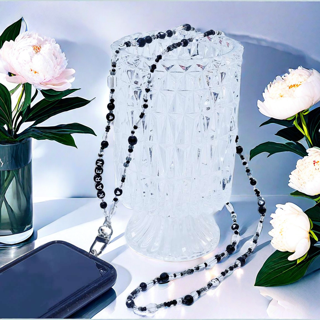 定製英文名 串飾手機掛鏈 (5色可選)