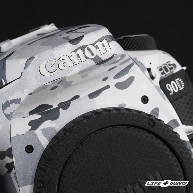 LIFE+GUARD 貼膜安裝示意，適用 Canon EOS 90D