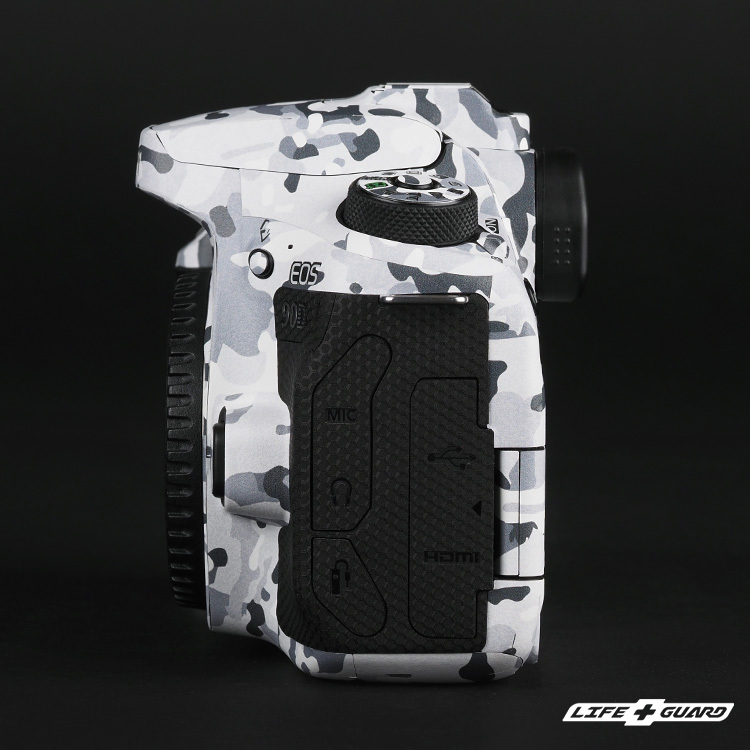 LIFE+GUARD 貼膜安裝示意，適用 Canon EOS 90D