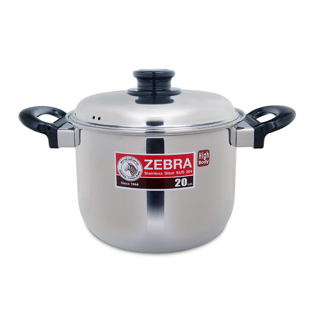 泰國斑馬牌IMAGE 20cm 4L不銹鋼雙耳湯煲 -160-3-92