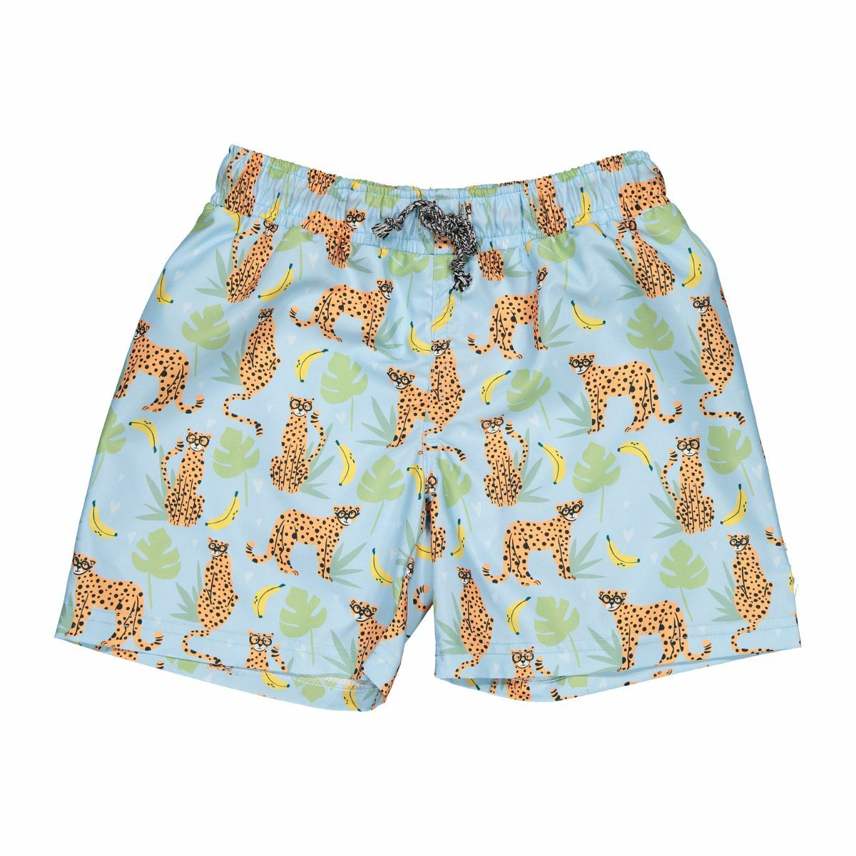 〖 Paper Boat 〗水藍花豹海灘泳褲