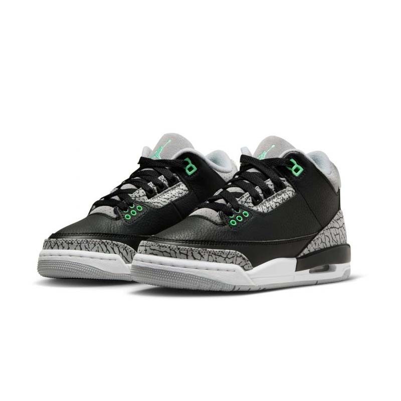 Air Jordan 3 Retro "Green Glow" GS 爆裂紋 綠光 黑綠 大童 女鞋 DM0967-031 [台灣現貨]