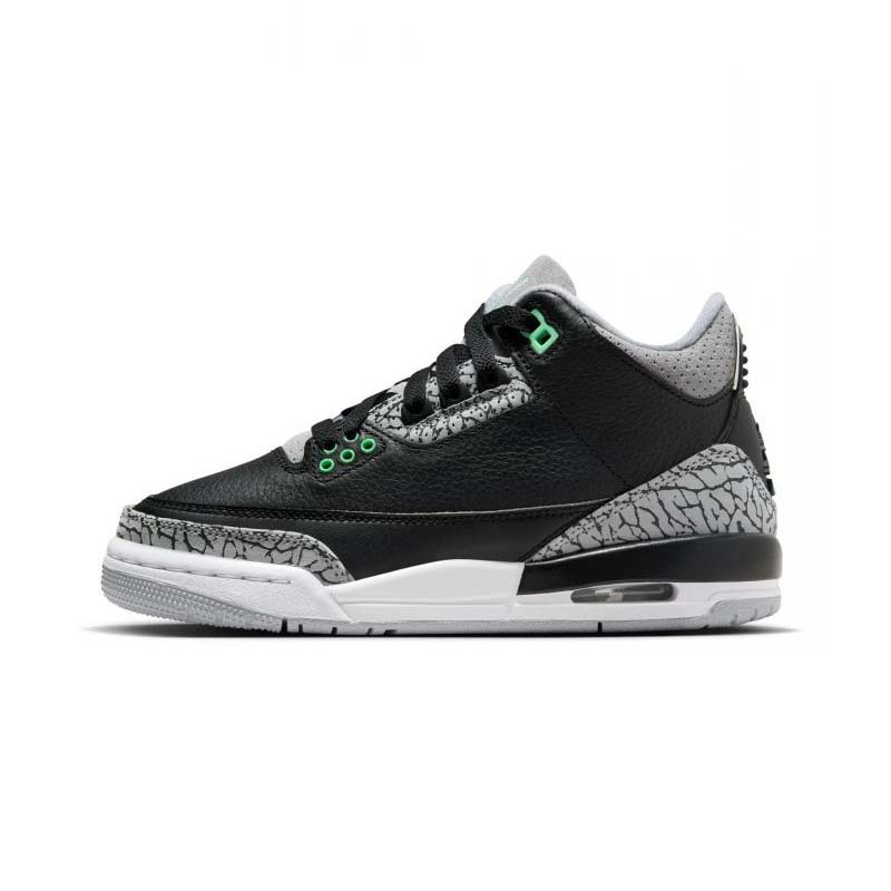 Air Jordan 3 Retro "Green Glow" GS 爆裂紋 綠光 黑綠 大童 女鞋 DM0967-031 [台灣現貨]