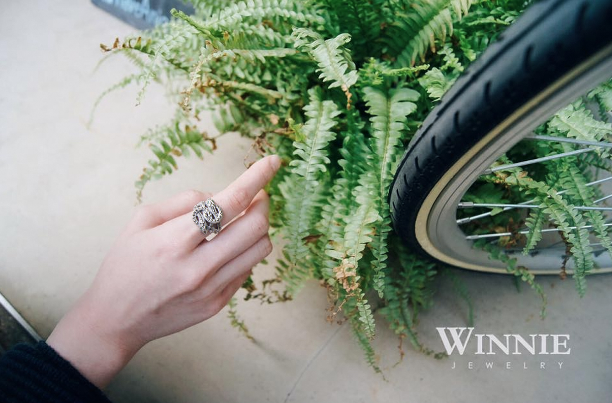 祖母綠馬克賽石蛇戒OP0623